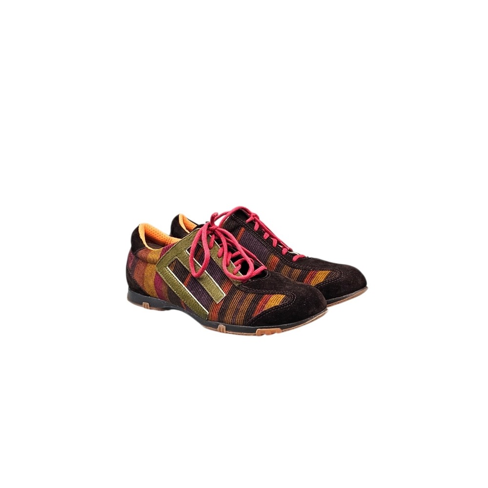 ETRO Men's Size 40.5/ 7.5 US EUC Rare Suede & Corduroy Multicolor Plaid Sneakers
